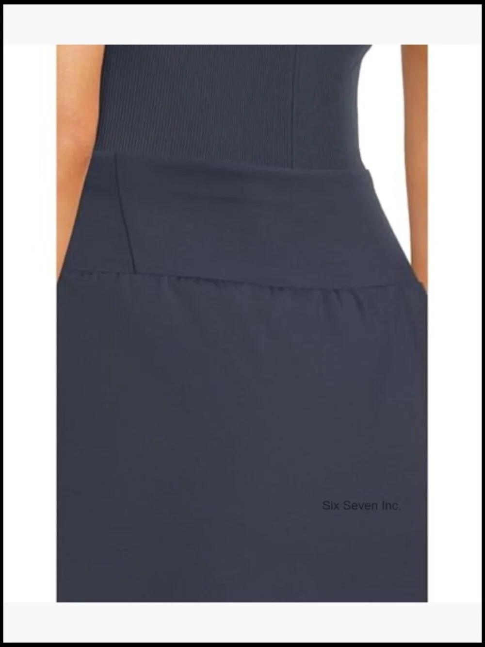 High rise skort with side slits for active wear